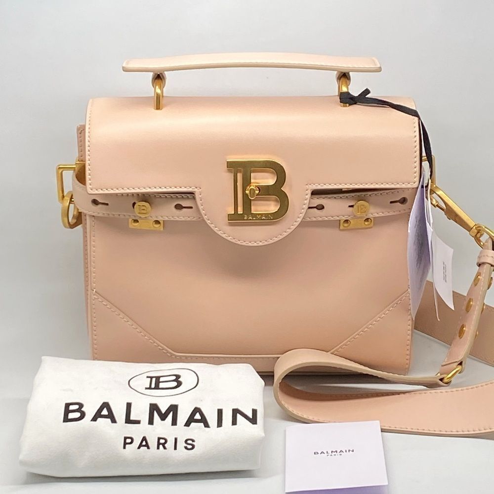 Balmain BBuzz 23 Top-Handle Bag in Leather